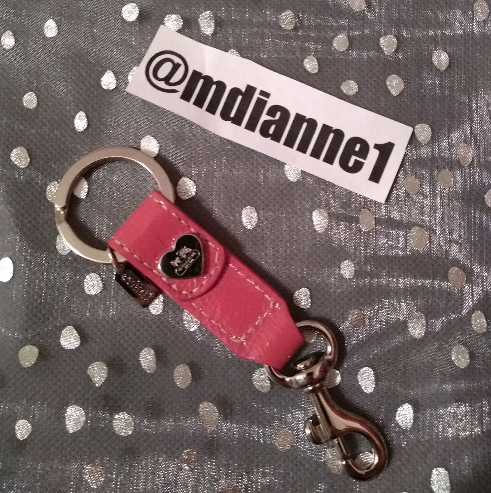 Coach Heart Keychain